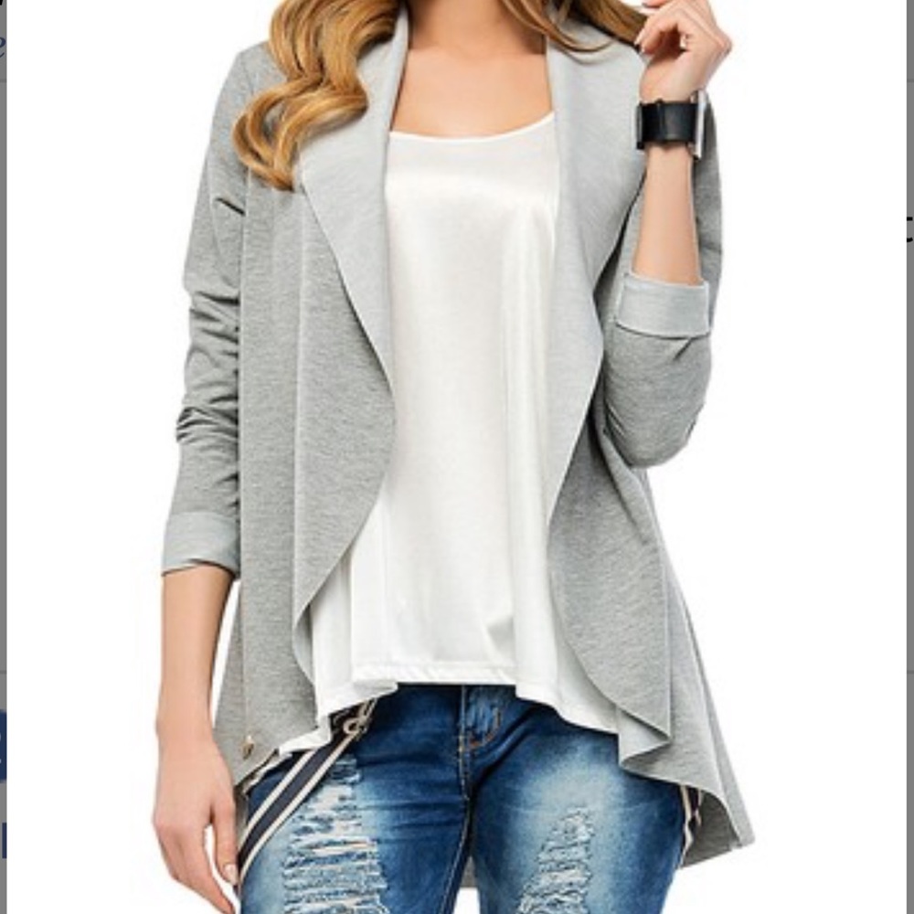 Anthro Makadamia Raw Edge Jacket US 10/EU 42